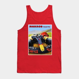 Monaco Grand Prix Auto Road Racing Print Tank Top